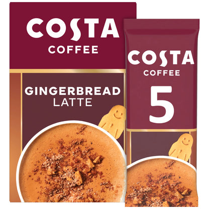 Costa Limited edition Gingerbread Latte Coffee Sachets 5x17g — image 1