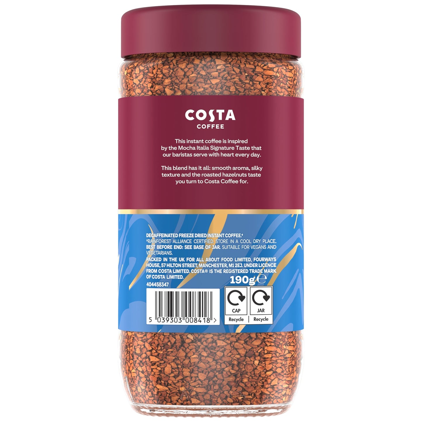 Costa smooth decaf blend instant coffee 190g — image 5