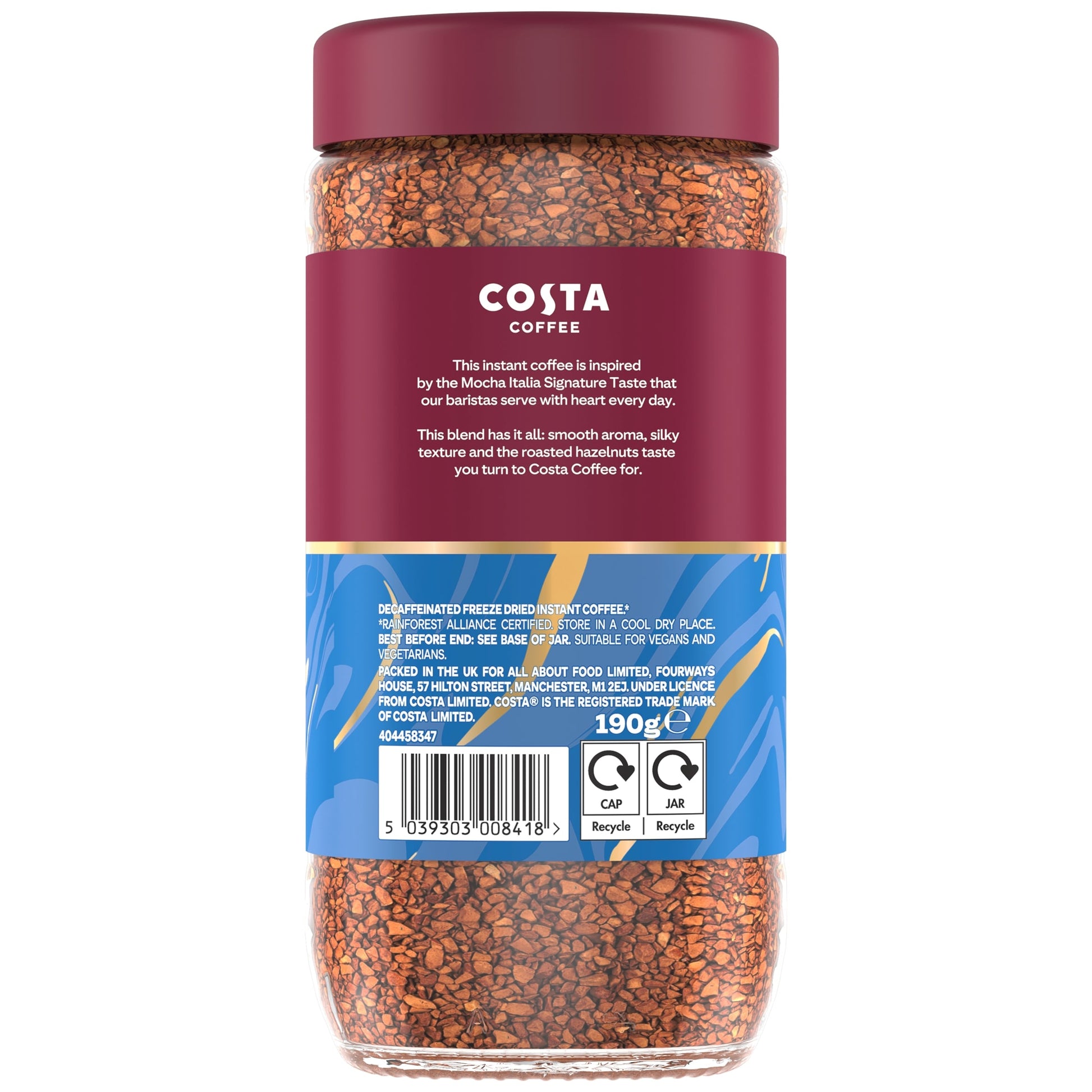 Costa smooth decaf blend instant coffee 190g — image 5
