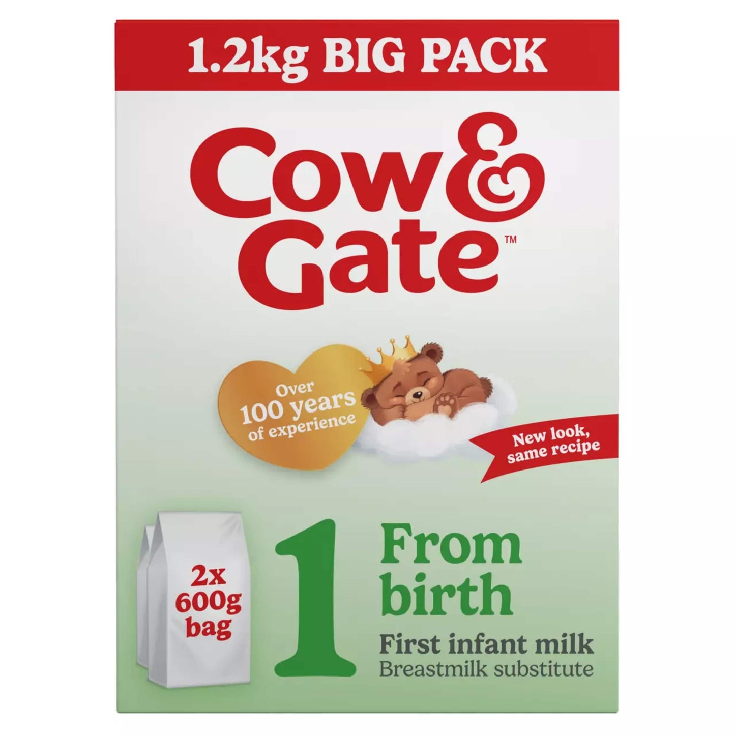 Cow & Gate 1 First Infant Baby Milk Formula Powder from Birth Big Pack 1.2kg — image 1