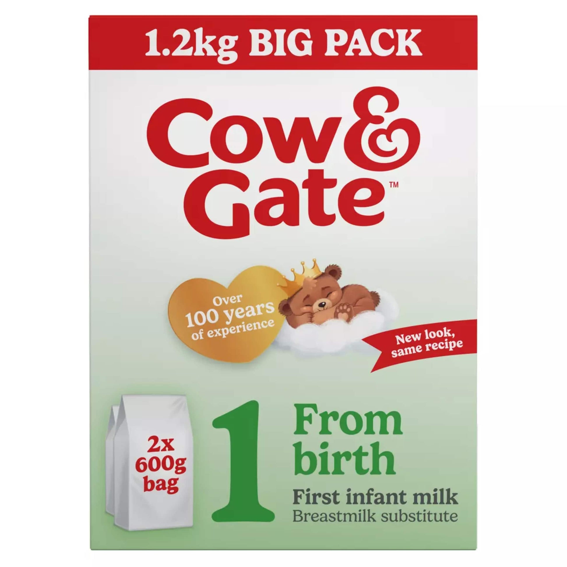 Cow & Gate 1 First Infant Baby Milk Formula Powder from Birth Big Pack 1.2kg — image 1