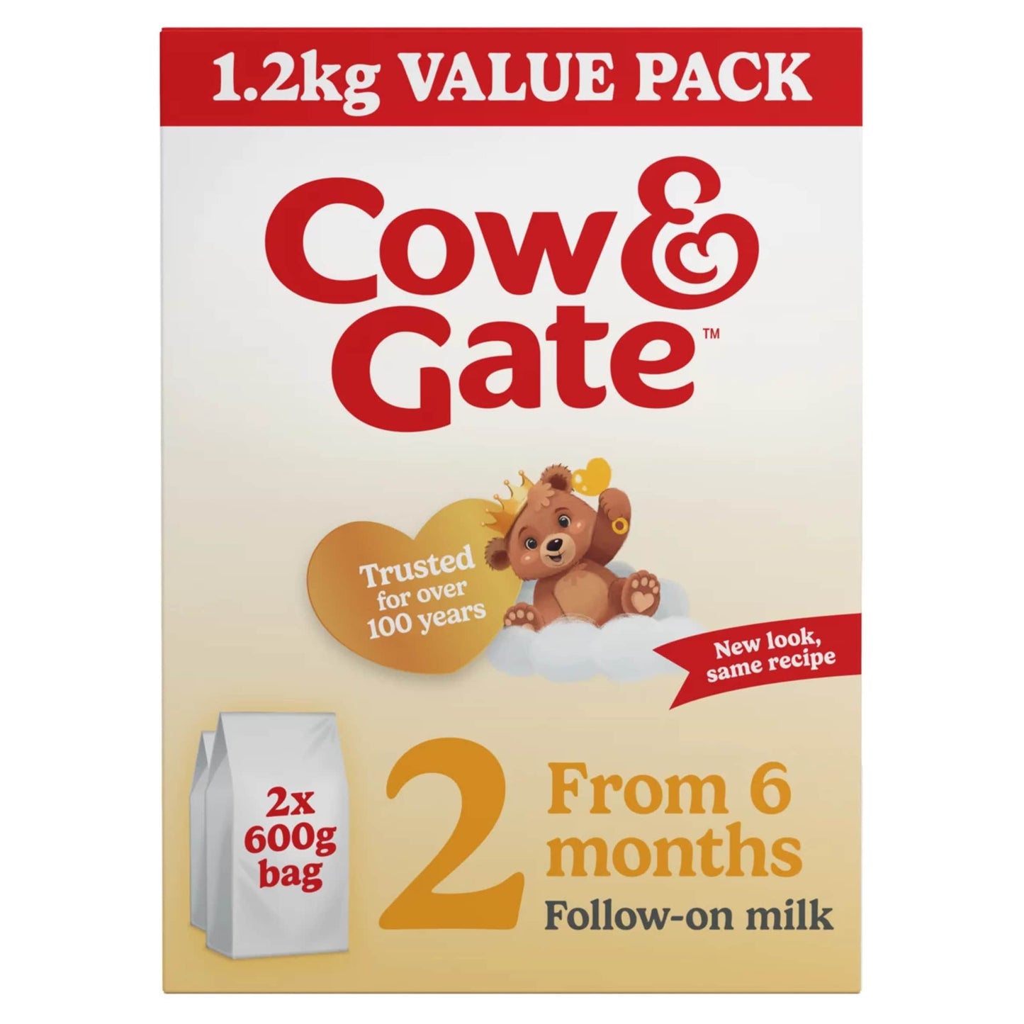 Cow & Gate 2 Follow On Baby Milk Formula Powder 6-12 Months Big Pack 1.2kg — image 1