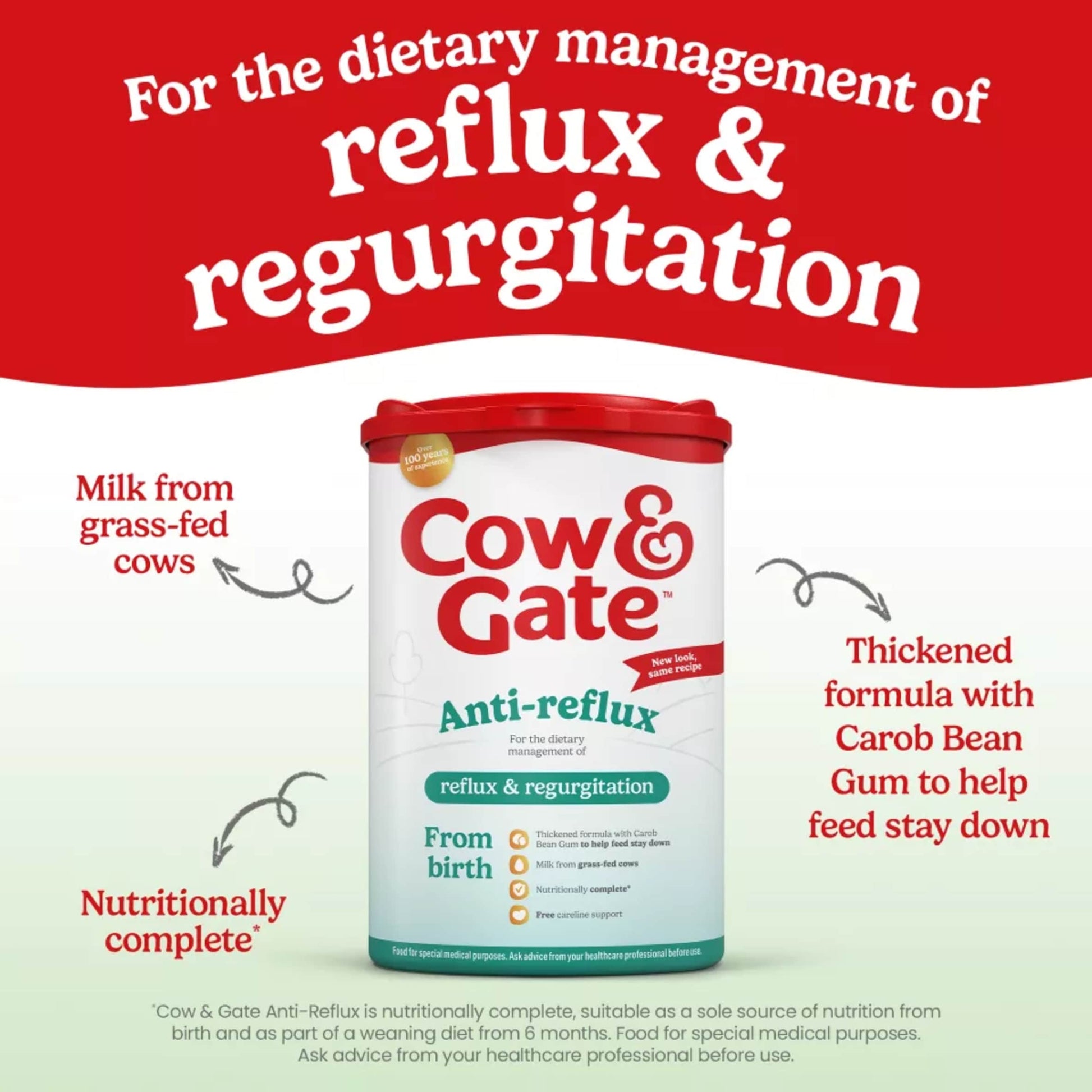 Cow & Gate Anti-Reflux Baby Milk Formula Powder from Birth 800g — image 2