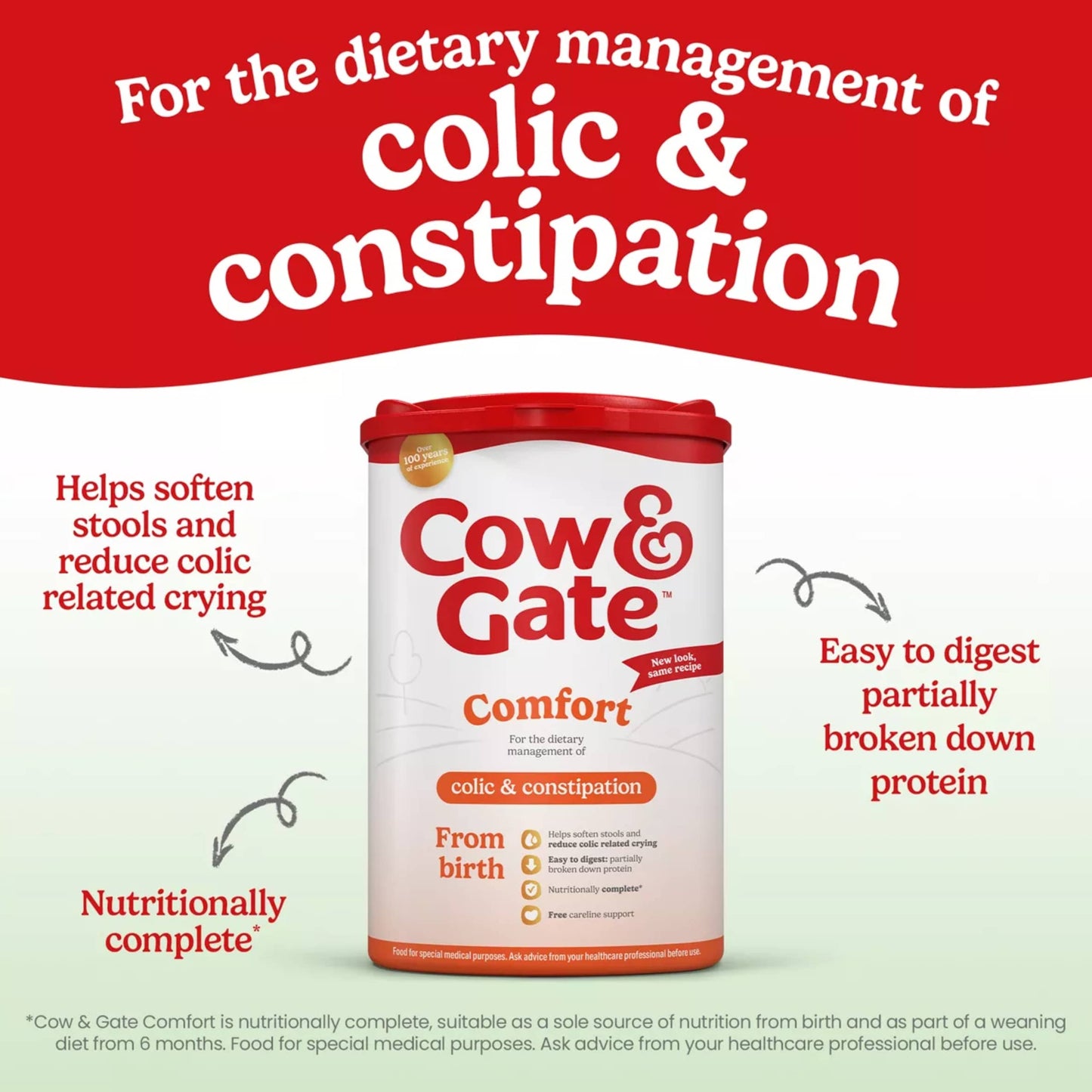 Cow & Gate Comfort Baby Milk Formula Powder from Birth 800g — image 2