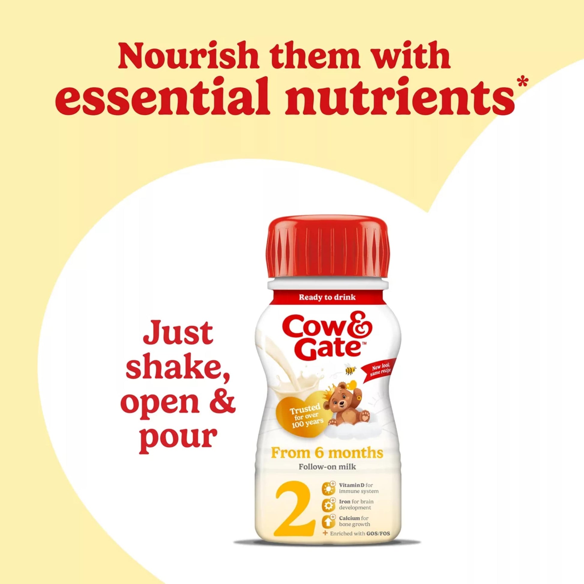 Cow & Gate Follow-On Milk From 6 Months Ready to Drink Multipack 6 x 200ml — image 2