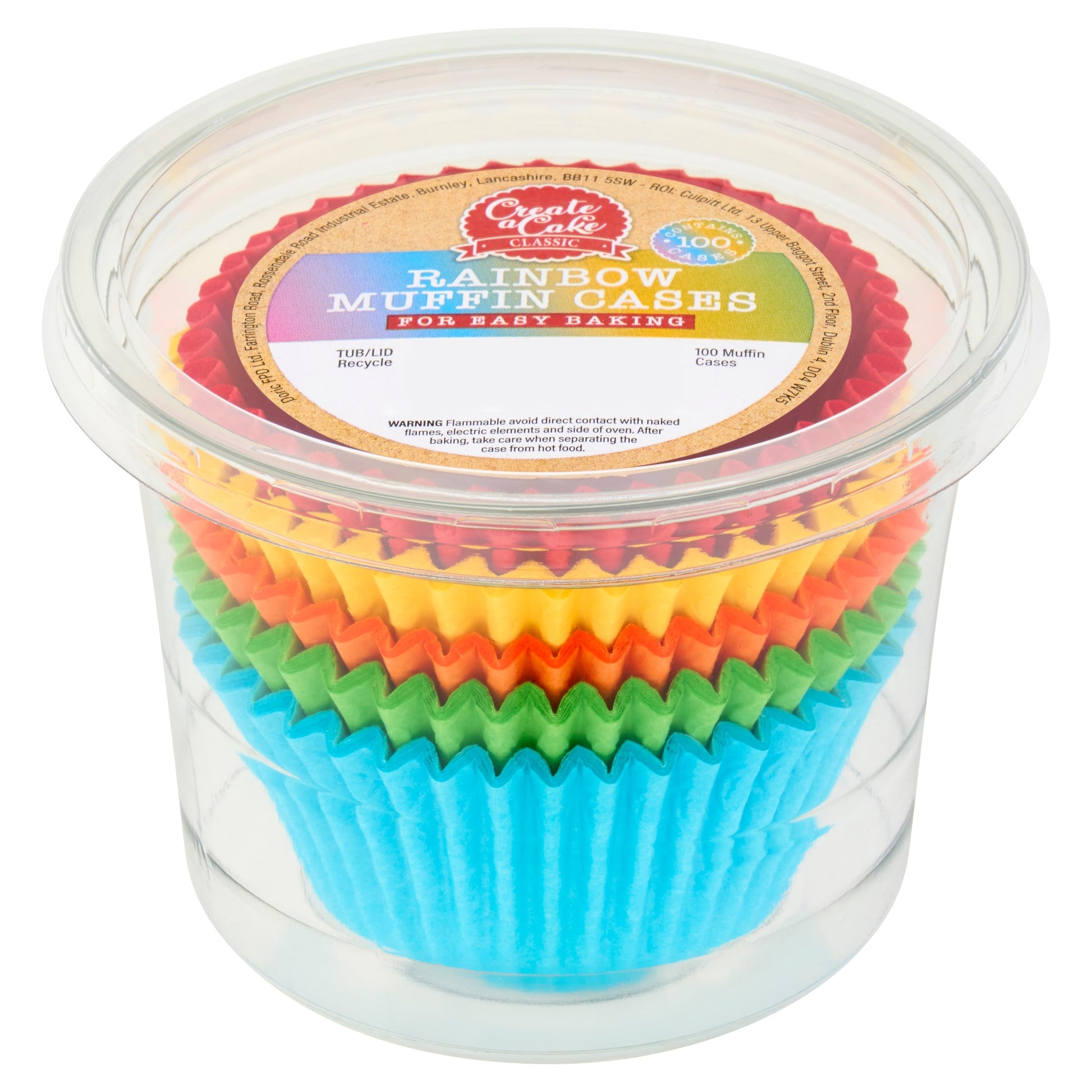 Create A Cake Rainbow Muffin Cases 100 — image 1