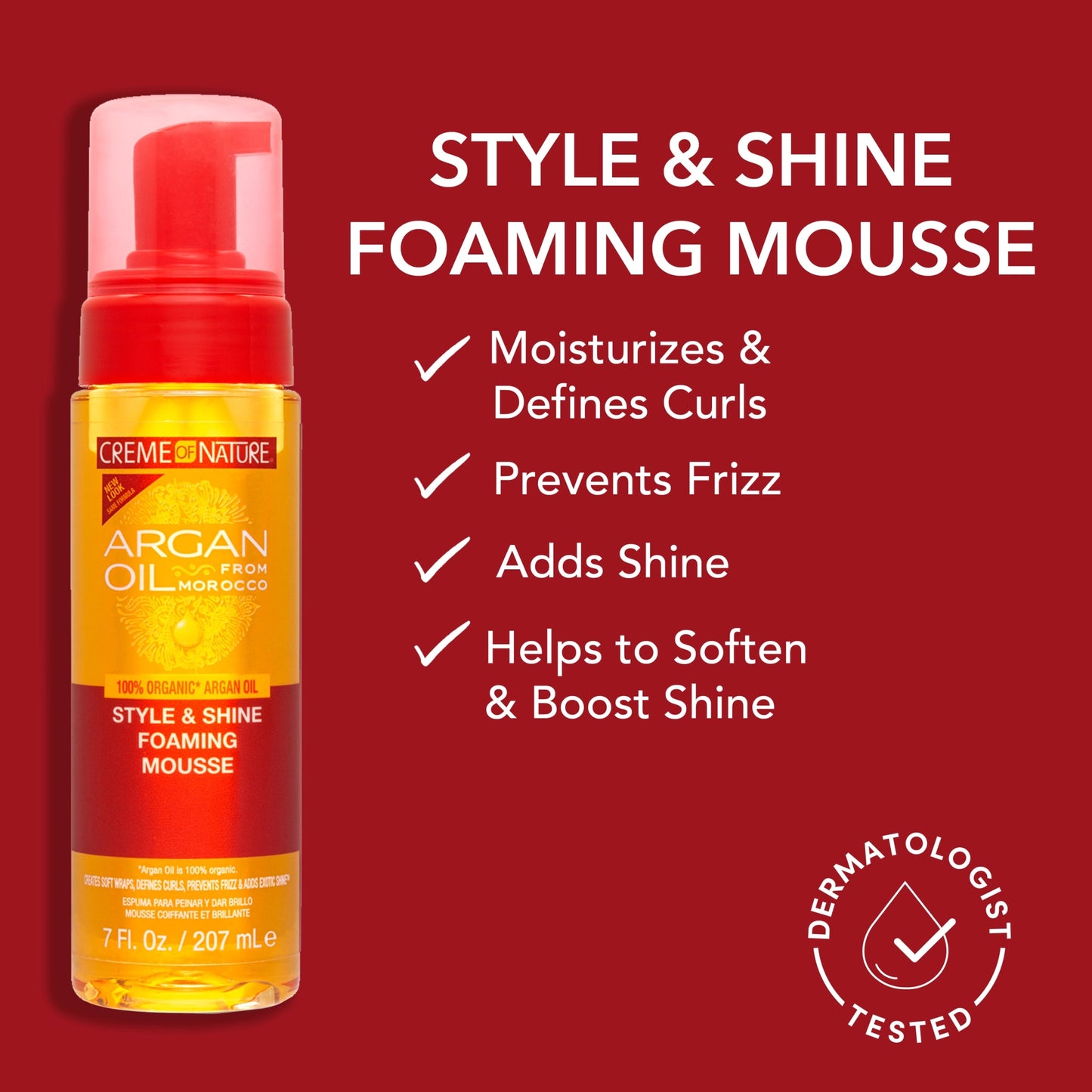 Creme Of Nature Argan Oil Foaming Mousse 207Ml — image 3