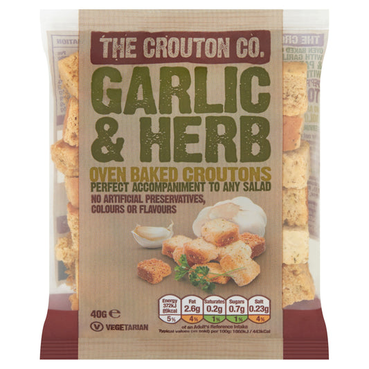 Crouton Company Garlic & Herb Croutons 40G — image 1