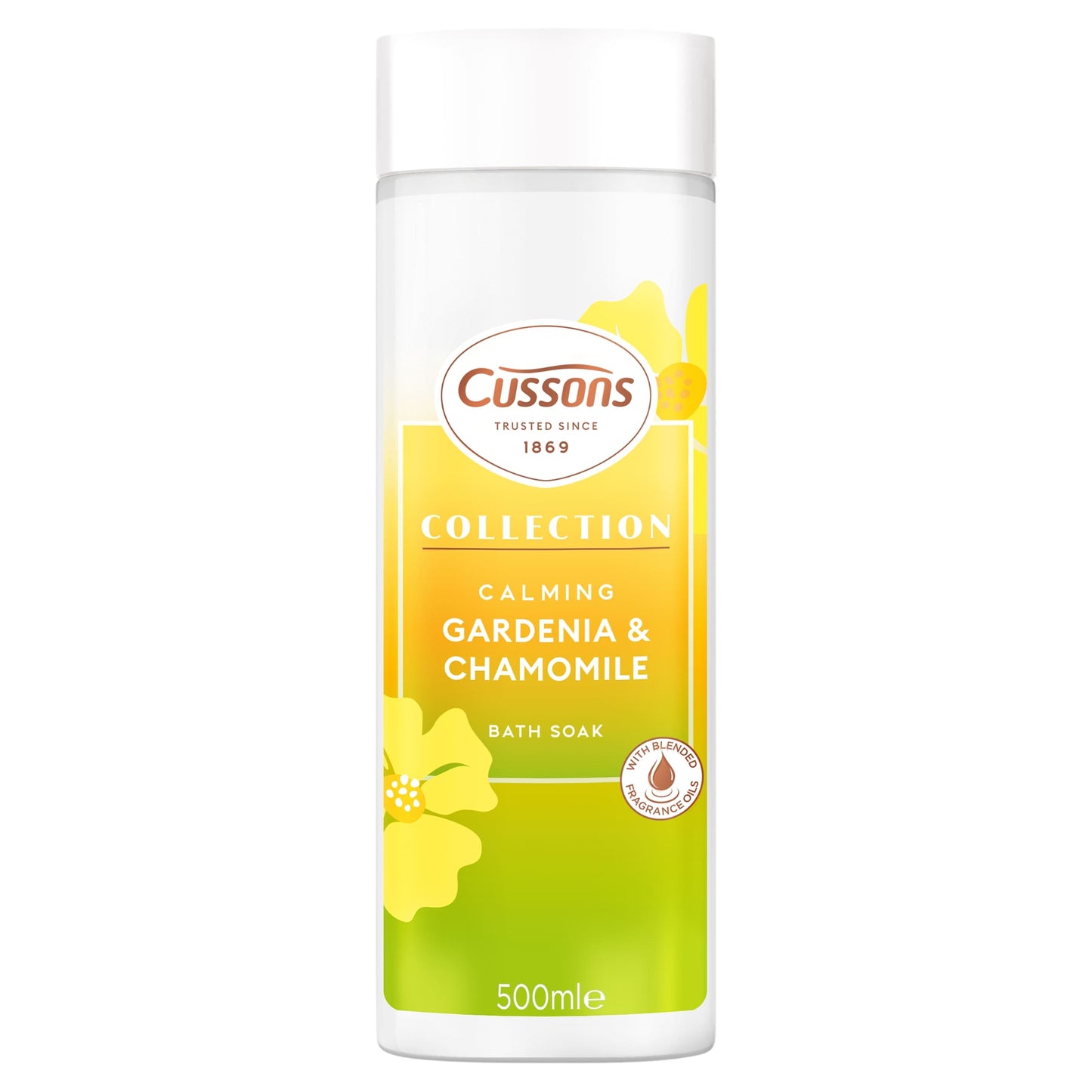 CUSSONS COLLECTION BATH SOAK CALMING GARDENIA & CHAMOMILE 500ML — image 1