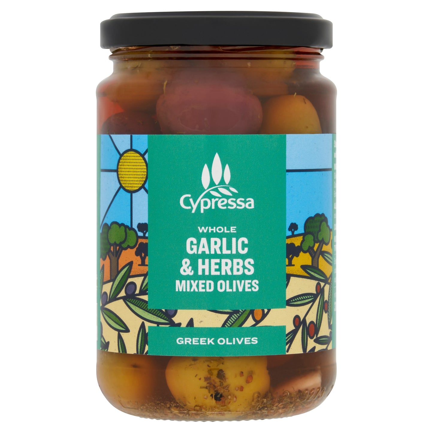 Cypressa Whole Garlic & Herbs Mixed Olives 315g — image 1