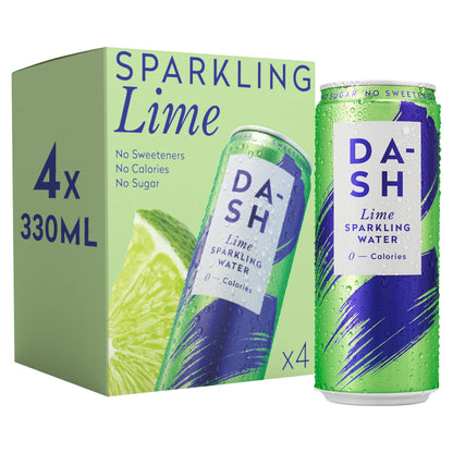 Dash Lime Sparkling Water 4 x 330ml — image 1