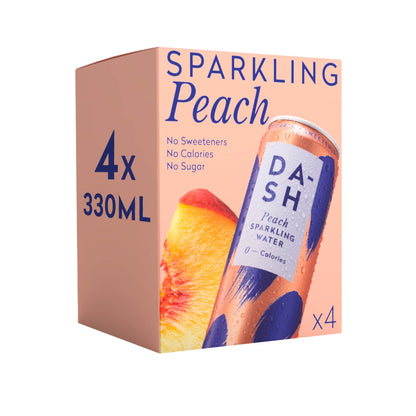 Dash Peach Sparkling Water 4 x 330ml — image 2