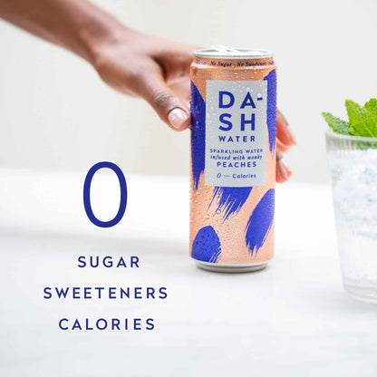 DASH Peach Sparkling Water 4 X 330ml