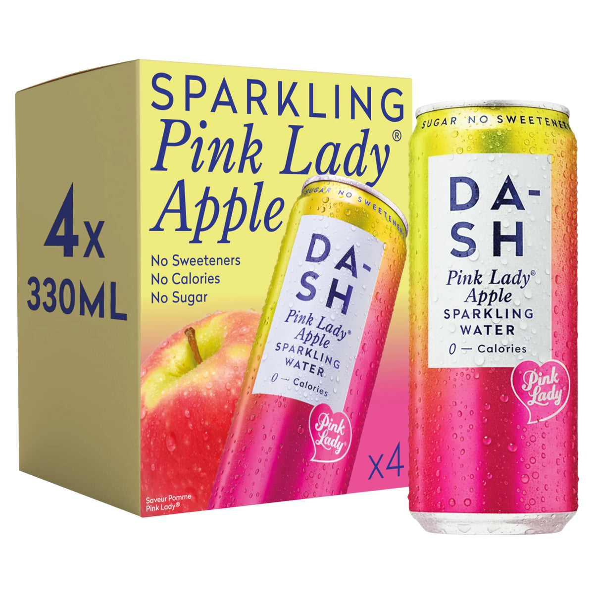 Dash Pink Lady Apple Sparkling Water 4 x 330ml — image 1