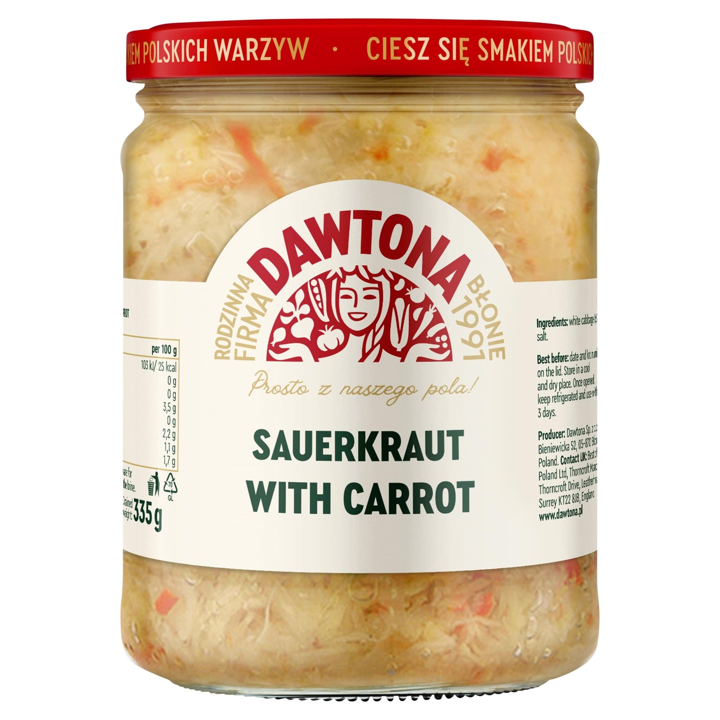 Dawtona Sauerkraut With Carrot 500G — image 1