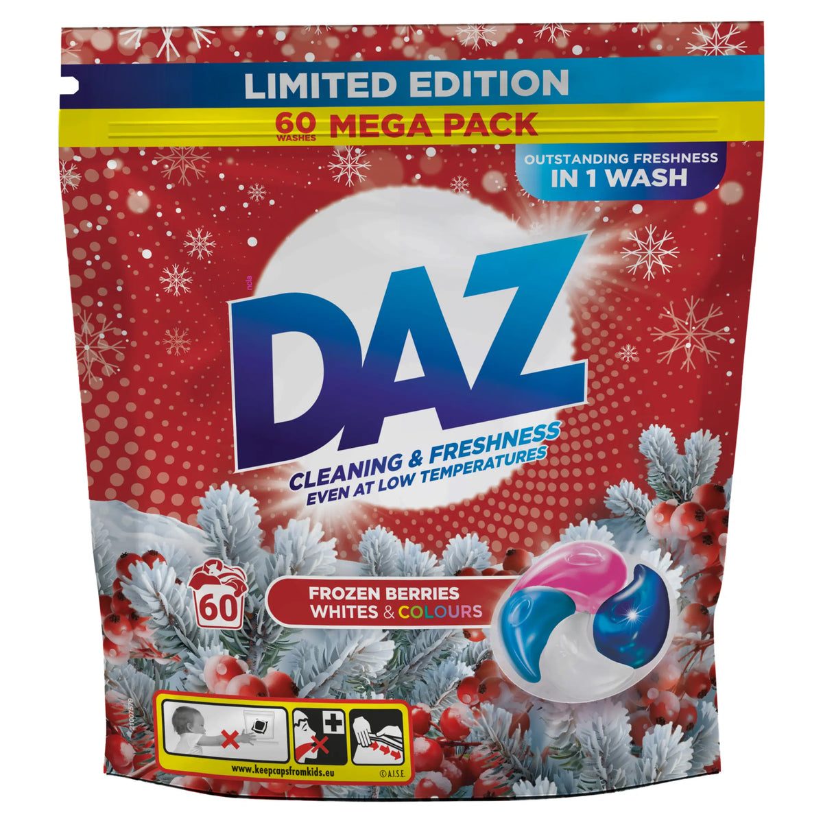 Daz Cleaning & Freshness Mega Pack Frozen Berries 60 Washes 1080g — image 1