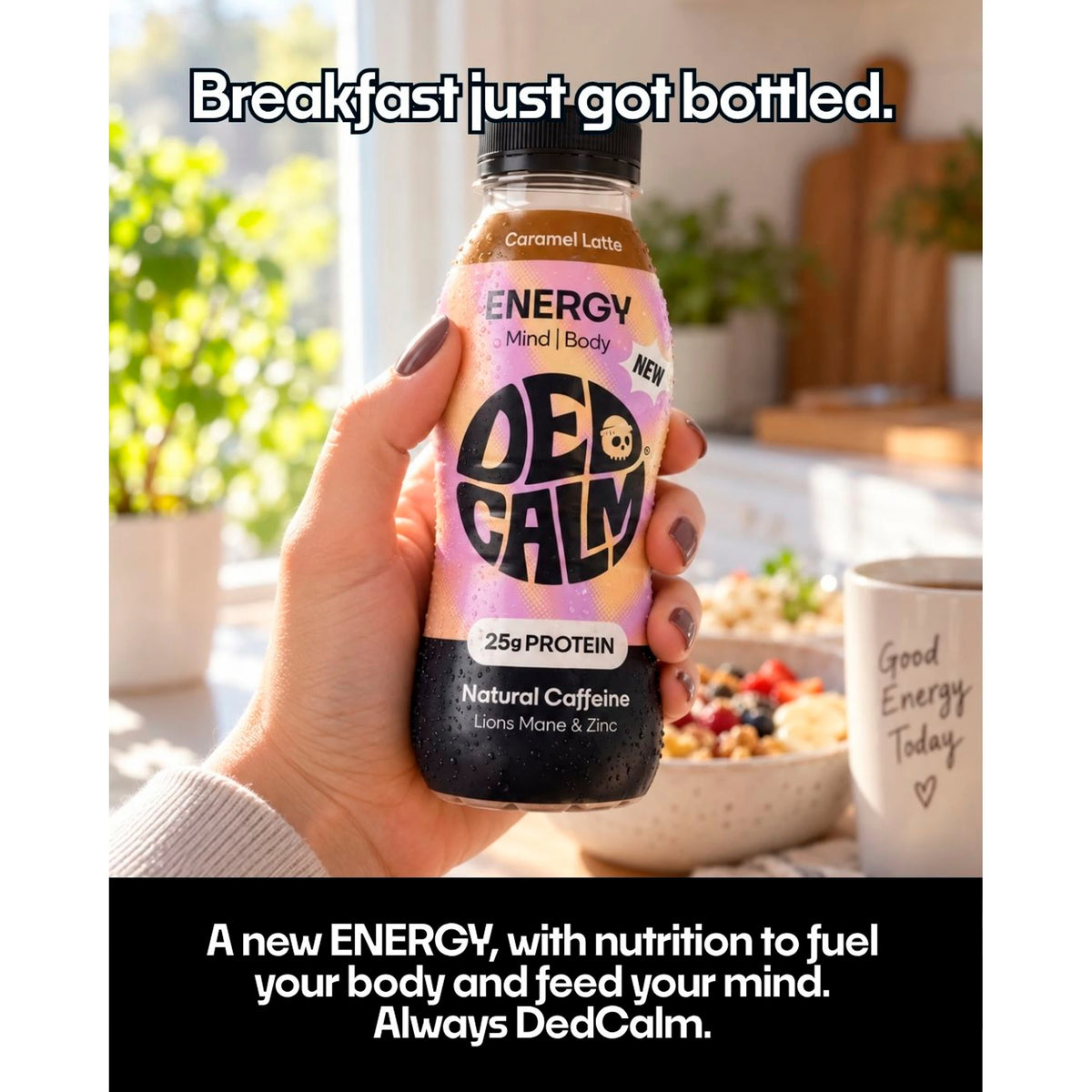 DedCalm Protein Energy Drink - Caramel Latte Flavour - 330ml — image 4