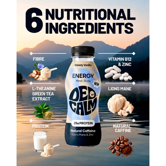 DedCalm Protein Energy Drink - Vanilla Flavour - 330ml — image 2