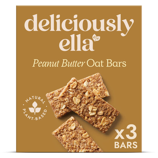 Deliciously Ella Baked Flapjack Oat Bars - Peanut Butter 3 Pack 50g — image 1