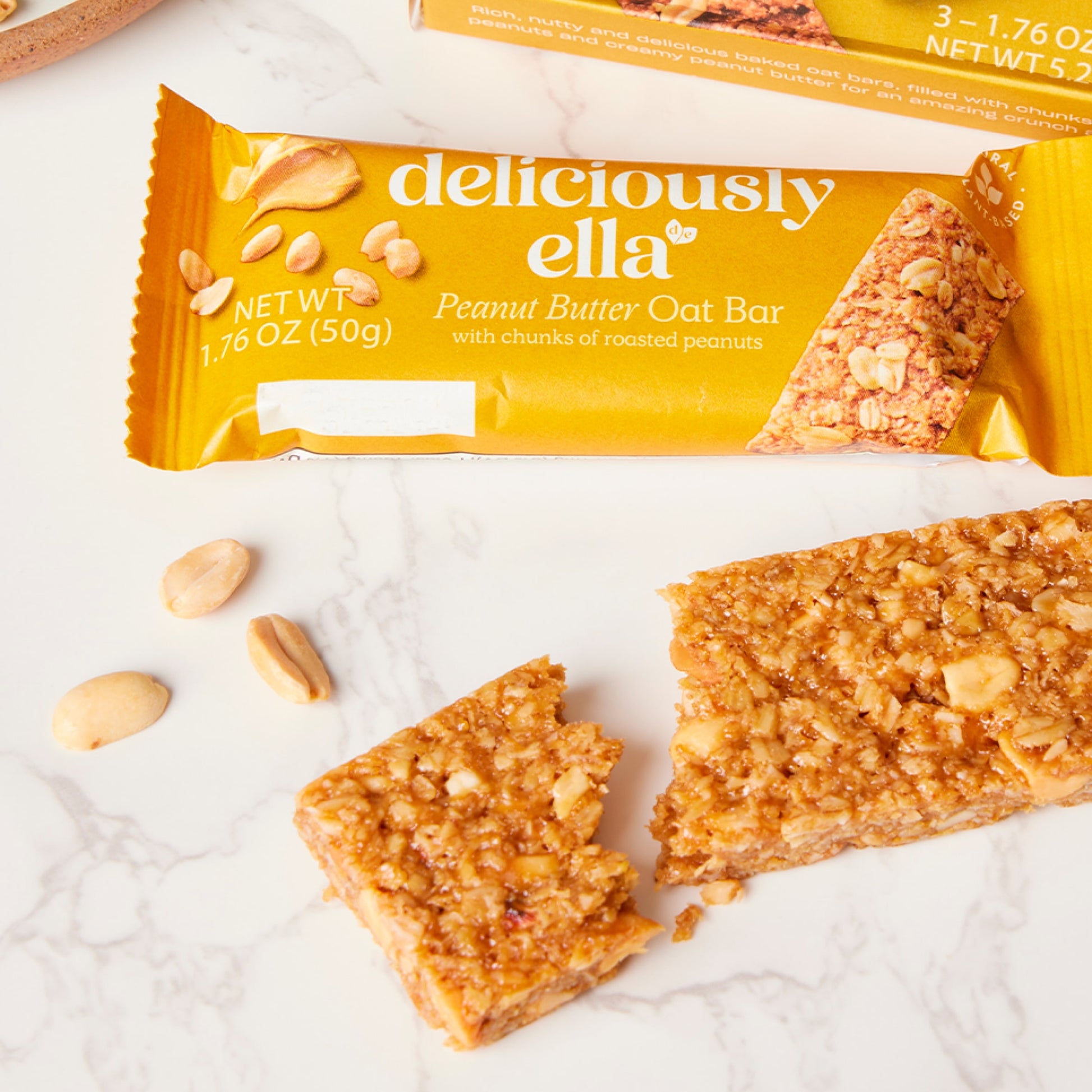 Deliciously Ella Baked Flapjack Oat Bars - Peanut Butter 3 Pack 50g — image 3