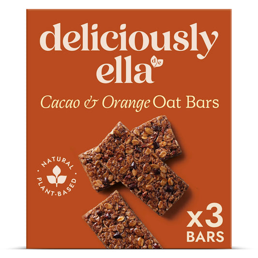 Deliciously Ella Cacao & Orange Baked Oat Bars 3 Pack 50g — image 1
