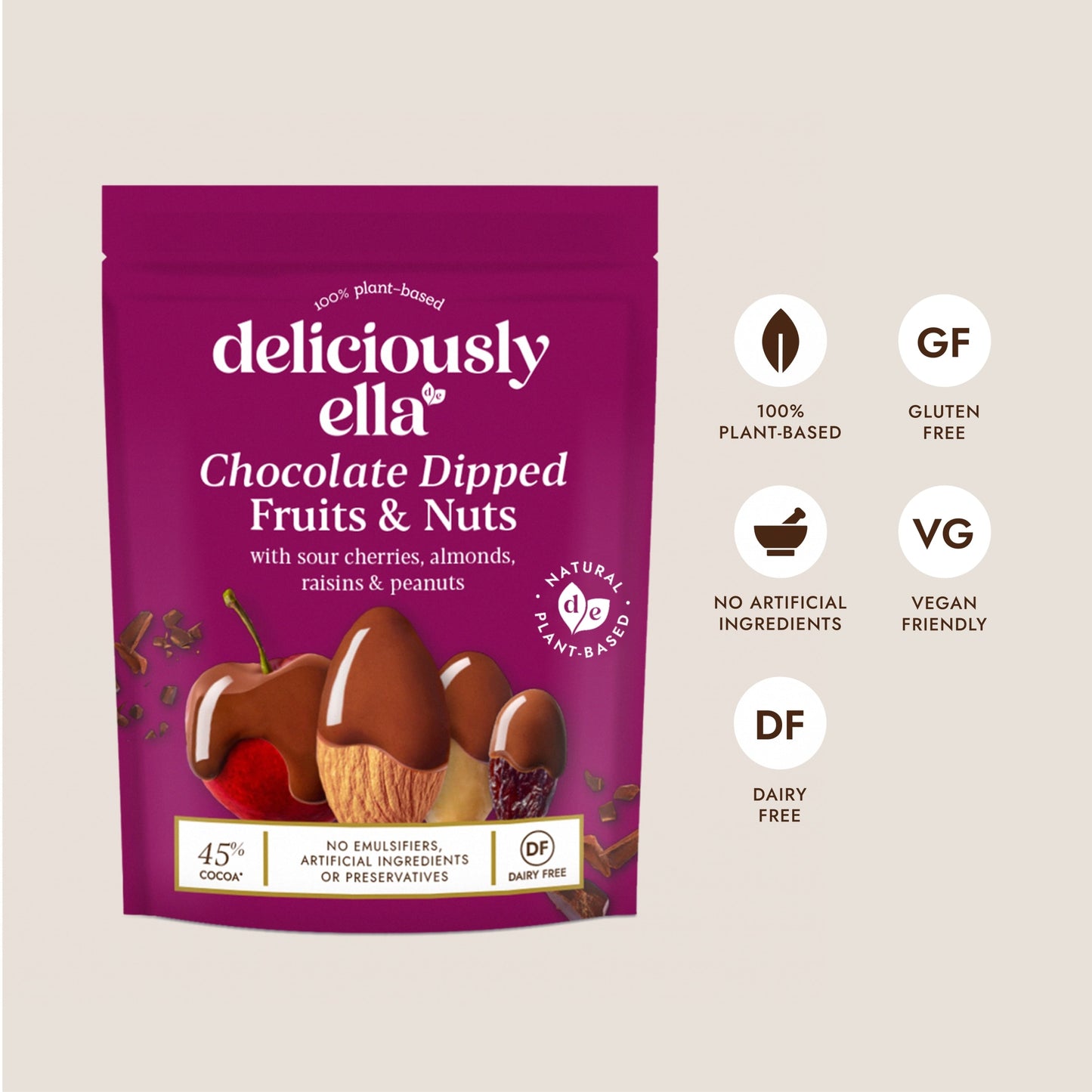 Deliciously Ella Chocolate Dipped Fruit And Nuts 90g — image 2
