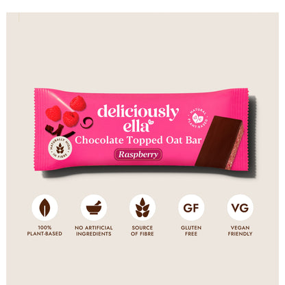 Deliciously Ella Chocolate Topped Raspberry Oat Bars 3 x 50g — image 2