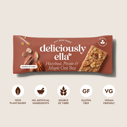 Deliciously Ella Hazelnut Pecan & Maple Oat Bars 3 X 50G — image 2