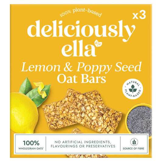 Deliciously Ella Lemon & Poppy Seed Oat Bar Multipack 50g x 3 — image 1