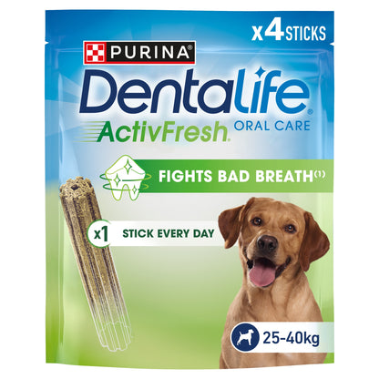 DENTALIFE ActivFresh Large Dental Chicken Dog Chews 4 Sticks — image 1