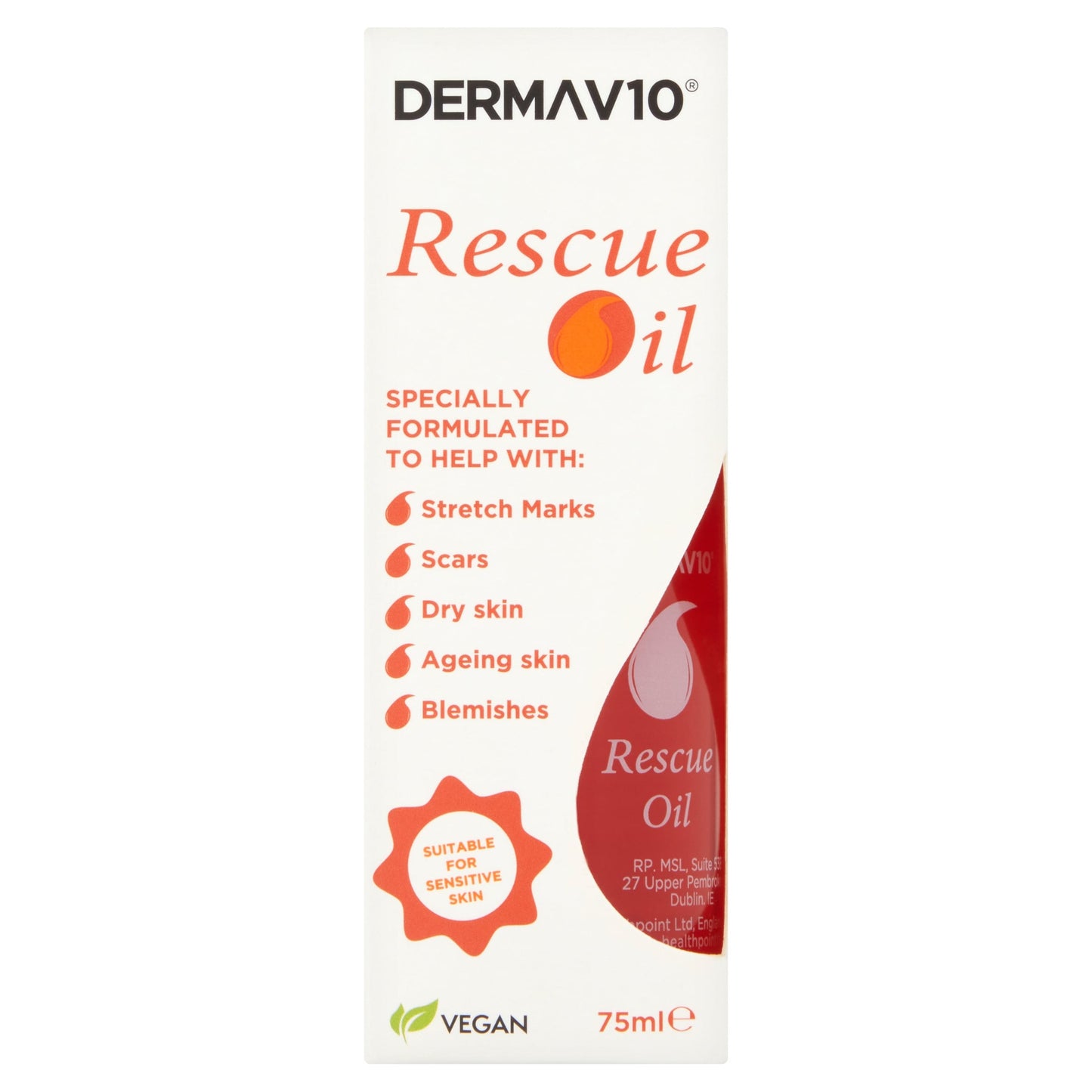 Dermav10 Rescue Oil 75ml — image 1