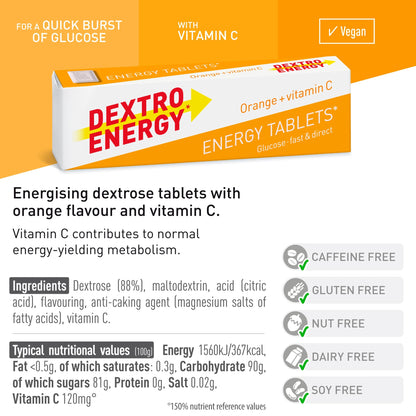 Dextro Energy Orange + Vitamin C Dextrose 47G Tablets — image 4