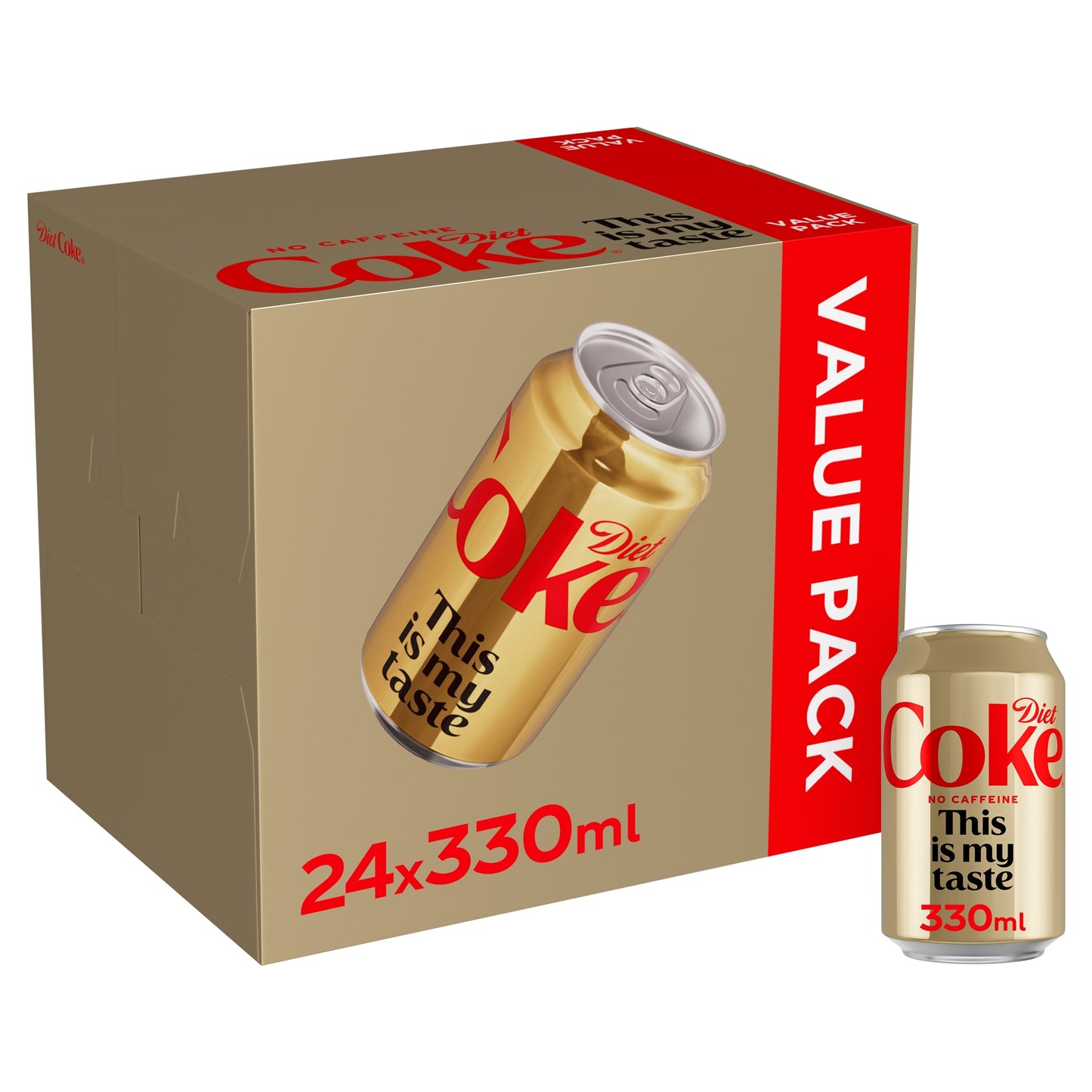 Diet Coke No Caffeine 24x330ml — image 1