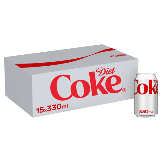 Diet Coke Soft Drink Cans 15 x 330 mL — image 1