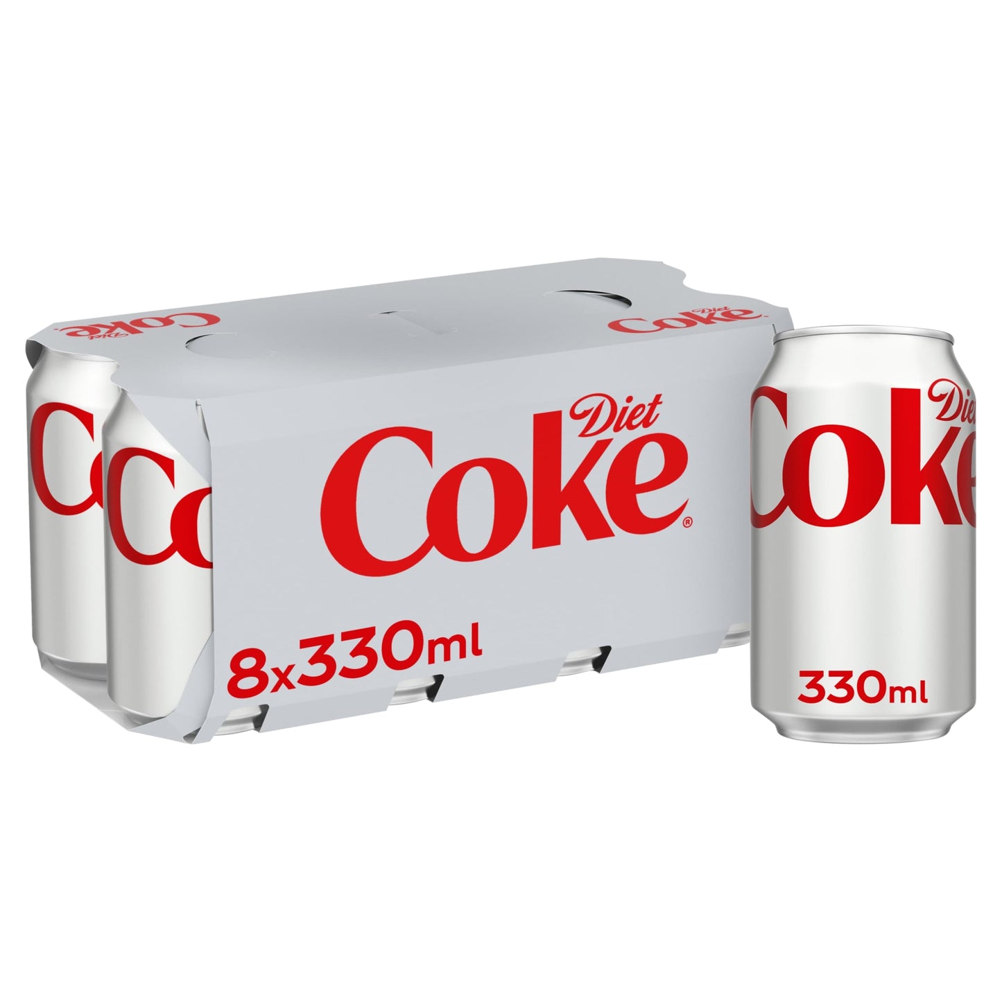 Diet Coke Soft Drink Cans 8 x 330mL — image 1