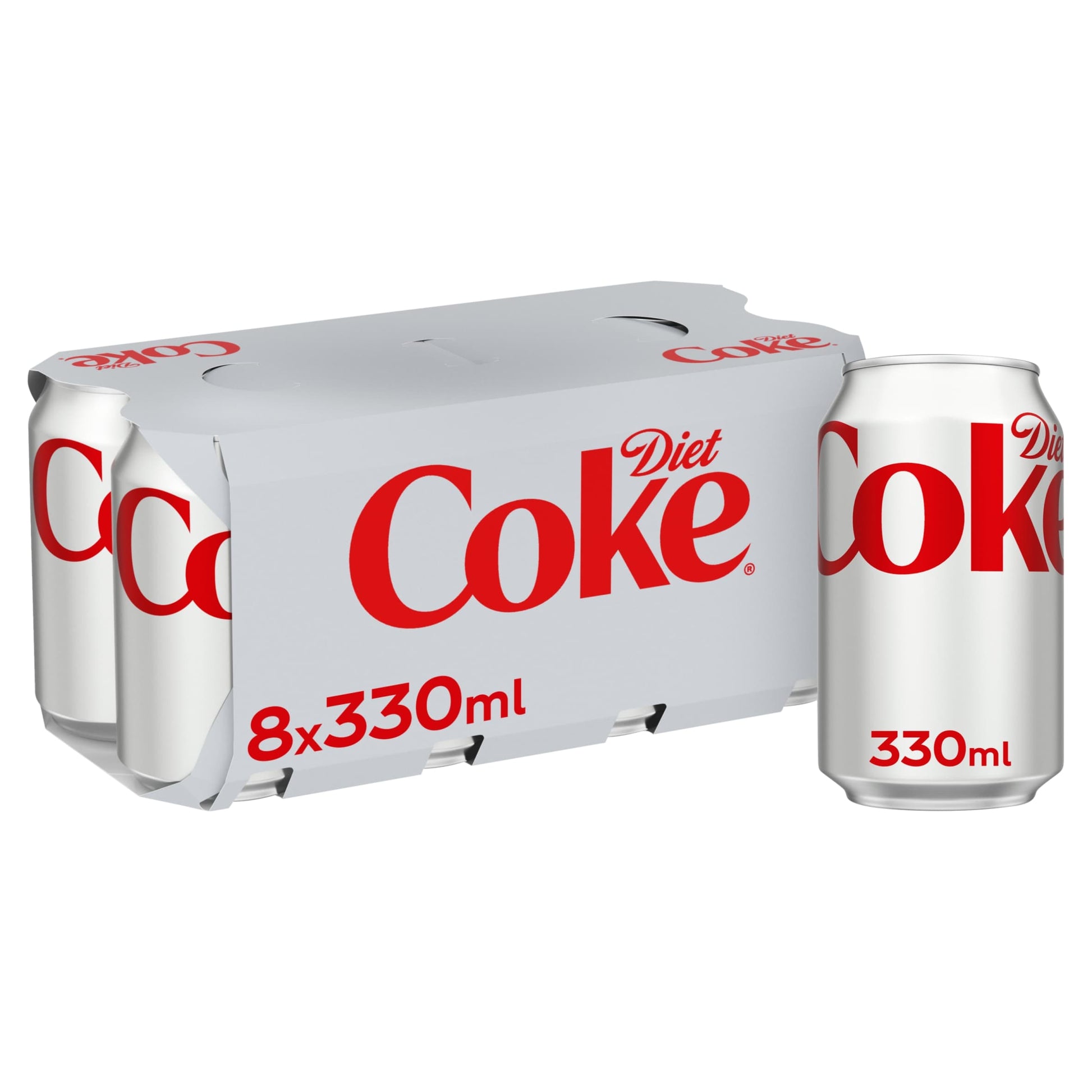 Diet Coke Soft Drink Cans 8 x 330mL — image 1