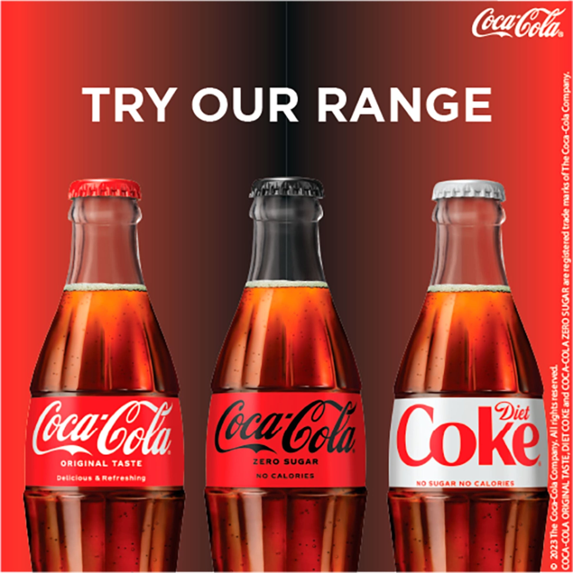 Diet Coke Soft Drink Glass Bottles 4 x 250 mL — image 3