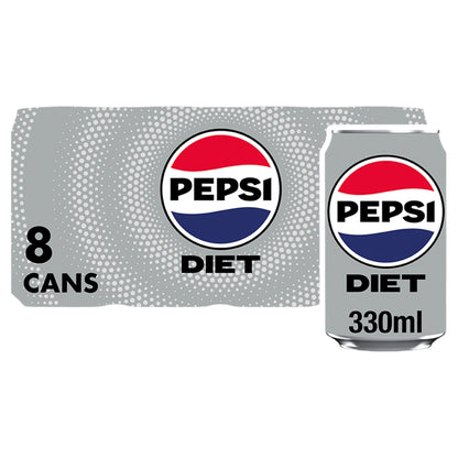 Diet Pepsi Cola Cans 8x330ml — image 1