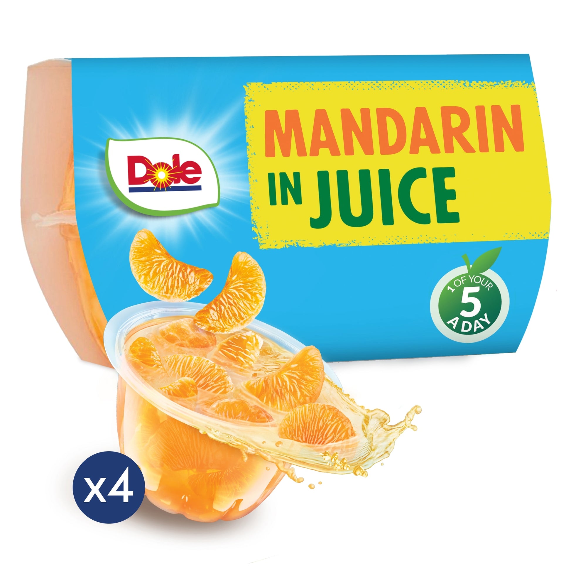 Dole Fruit Bowl Mandarins In Juice 4 X 113G — image 1
