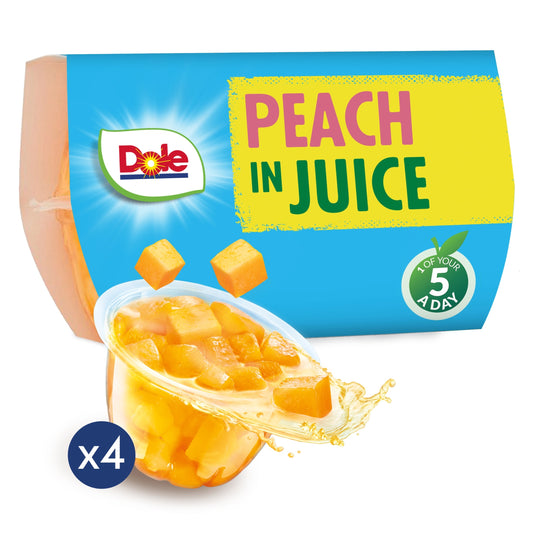Dole Fruit Bowl Peaches In Juice 4X113g — image 1