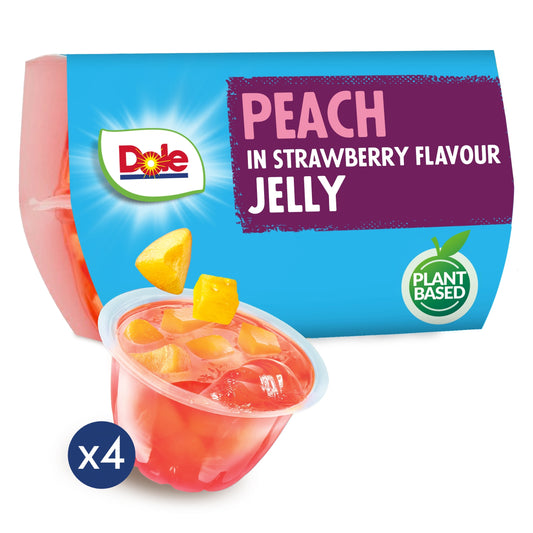 Dole Peaches In Strawberry Jelly 4X123g — image 1