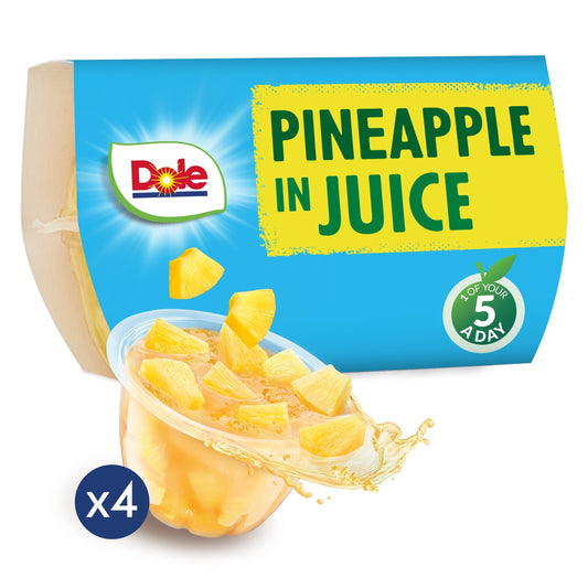 Dole Pineapple Fruit in Juice 4x113g — image 1