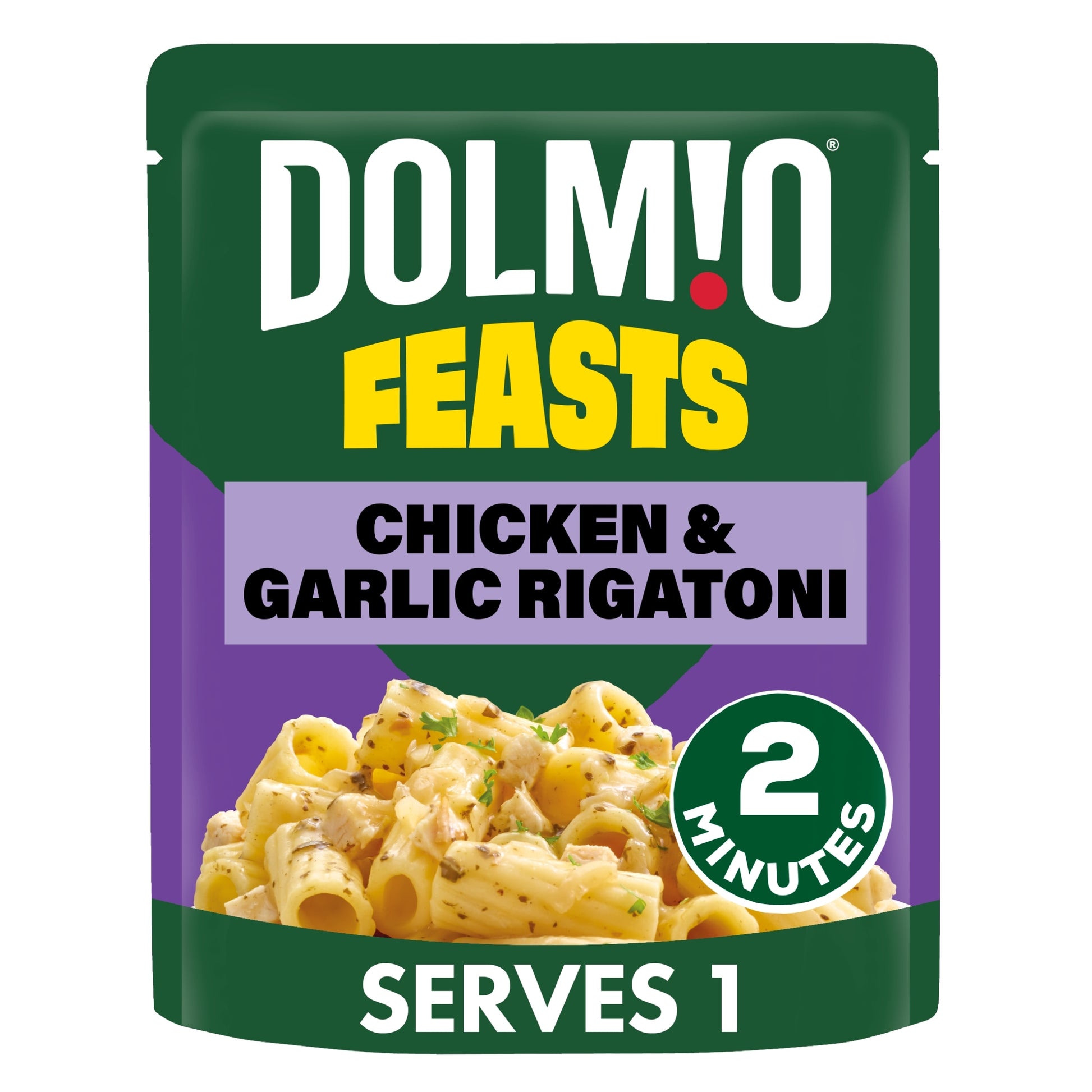 Dolmio Feasts Chicken & Garlic Rigatoni Pasta Ready Meal 250g — image 1