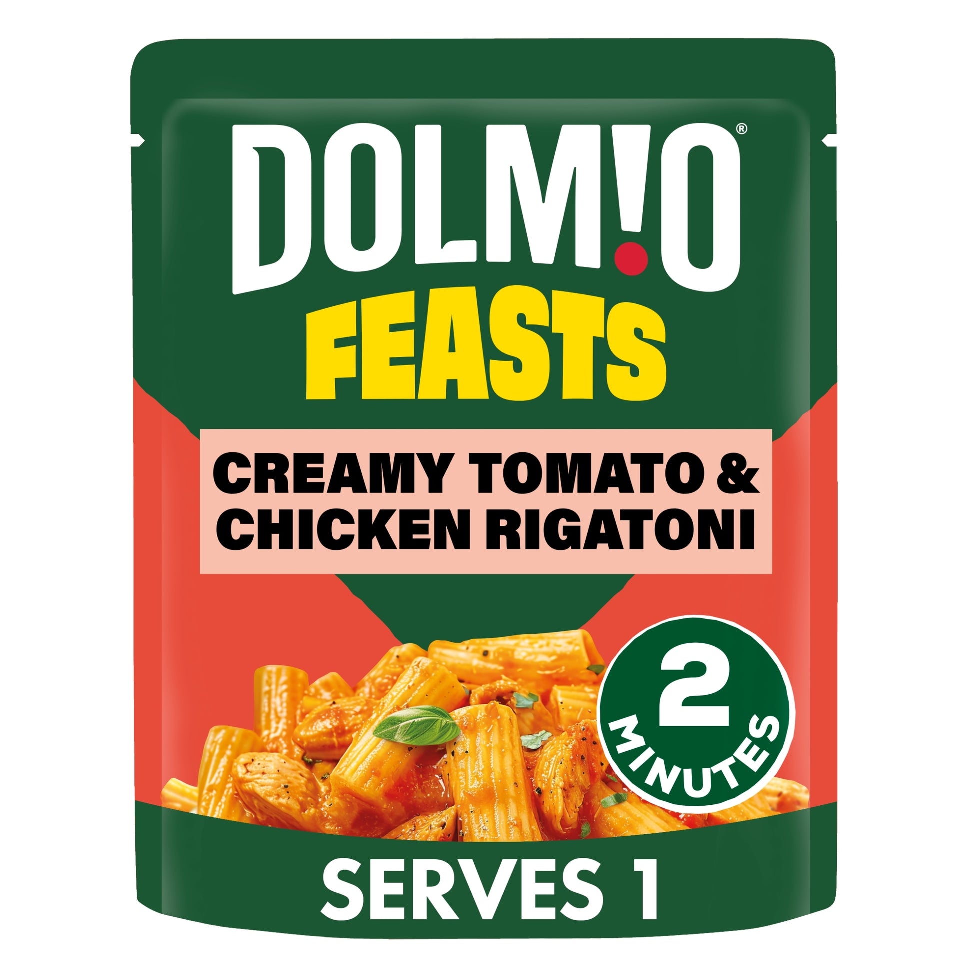 Dolmio Feasts Creamy Tomato and Chicken Rigatoni Pasta Ready Meal 250g — image 1