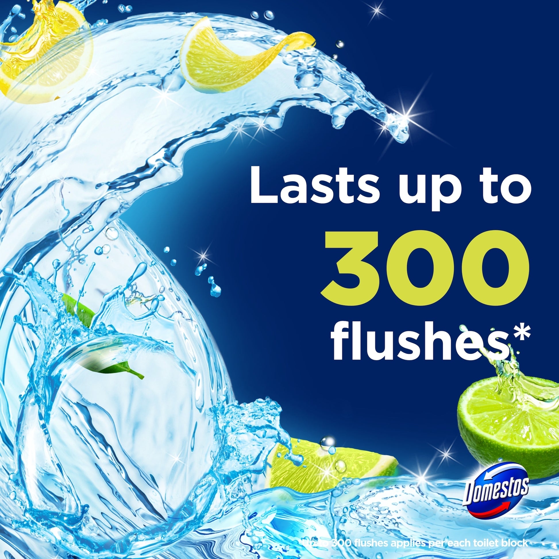 Domestos Power 5 Toilet Rim Block Freshener Lime 50g — image 2