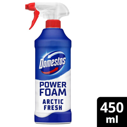 Domestos Power Foam Toilet And Bathroom Cleaner Arctic Fresh 450ml