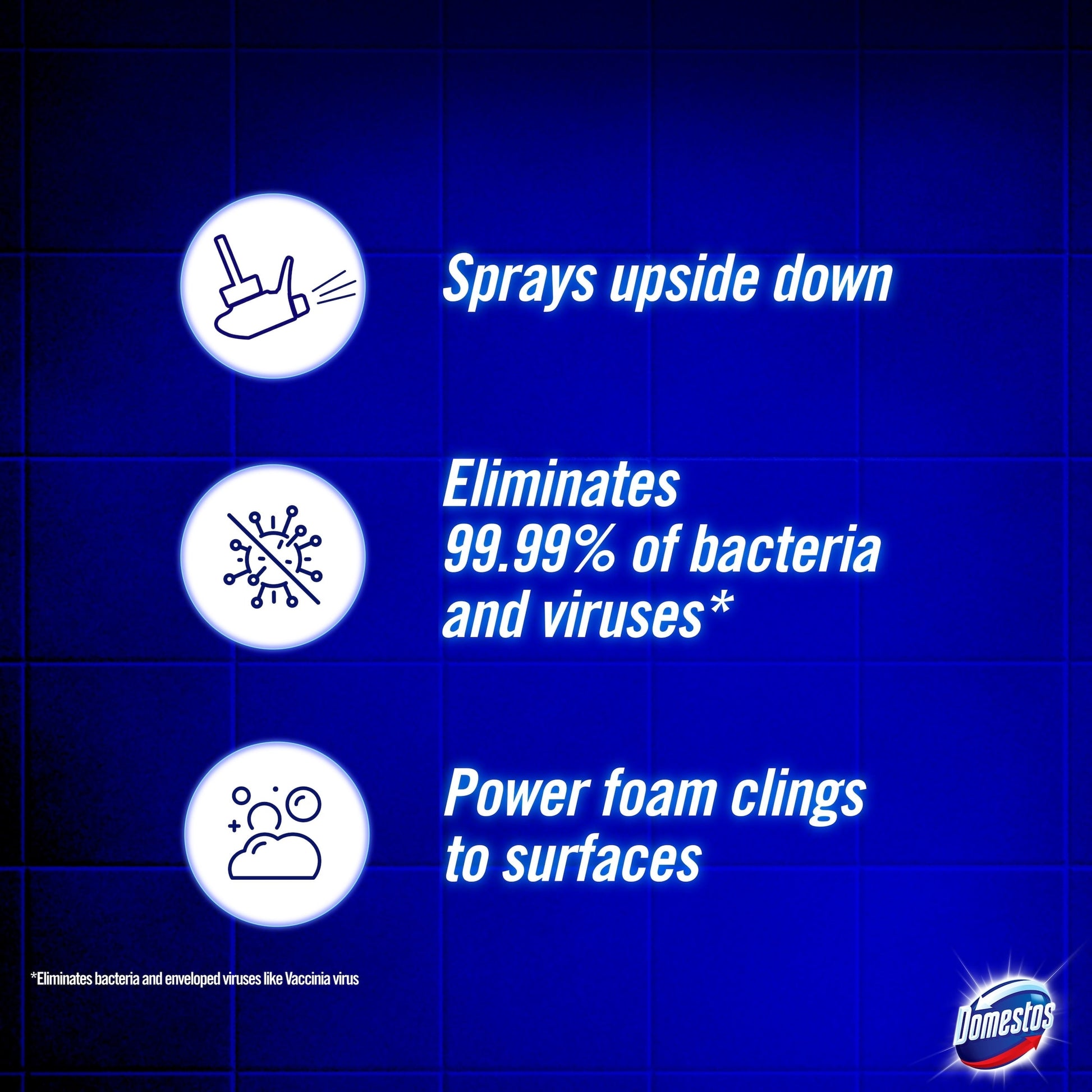Domestos Power Foam Toilet and Bathroom Cleaner Arctic Fresh 450ml — image 4