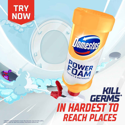 Domestos Power Foam Toilet And Bathroom Cleaner Citrus Blast 450ml