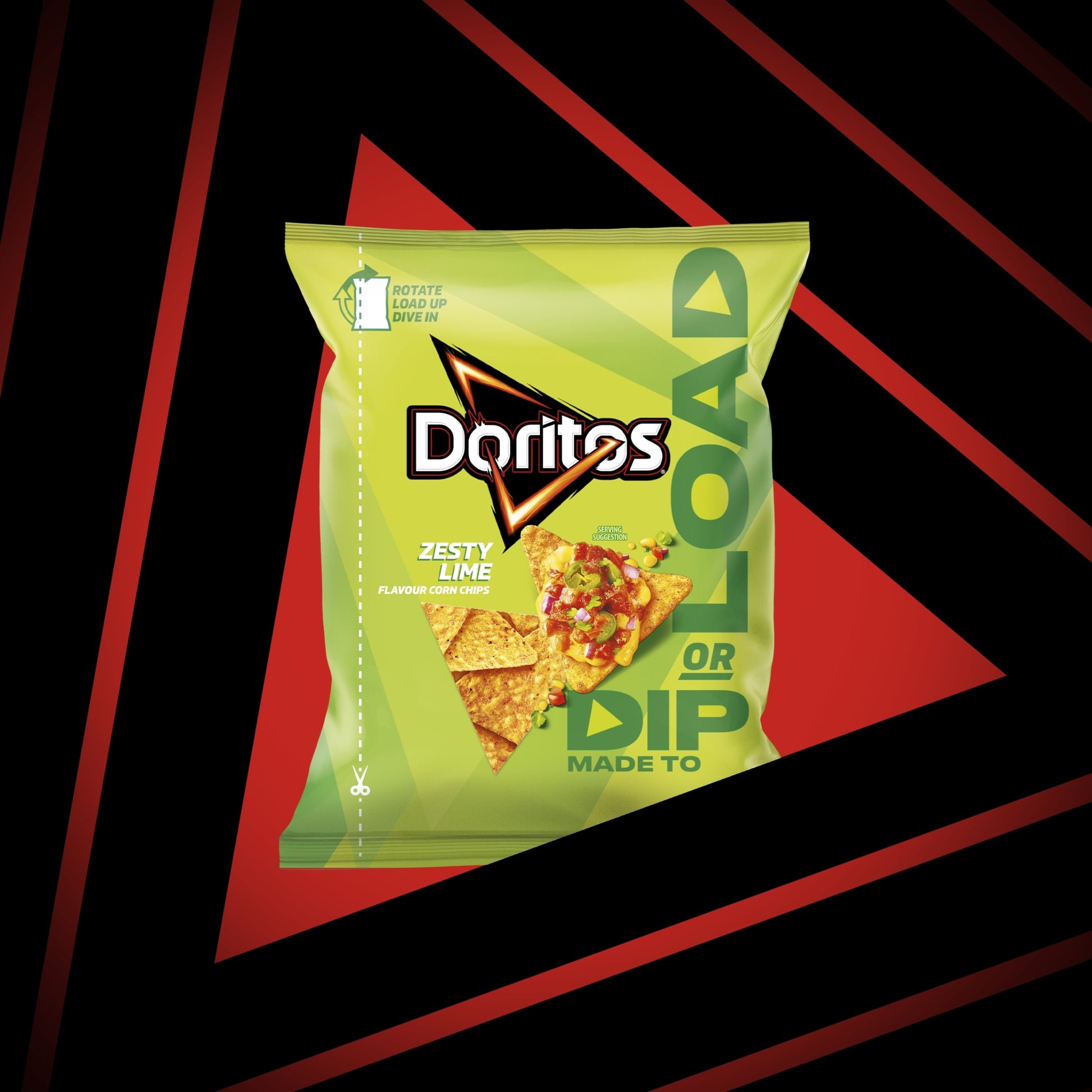 Doritos Dip or Load Zesty Lime Sharing Crisps 230g — image 2