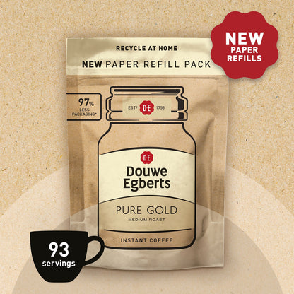 Douwe Egberts Pure Gold Paper Refill Instant Coffee 150G — image 2